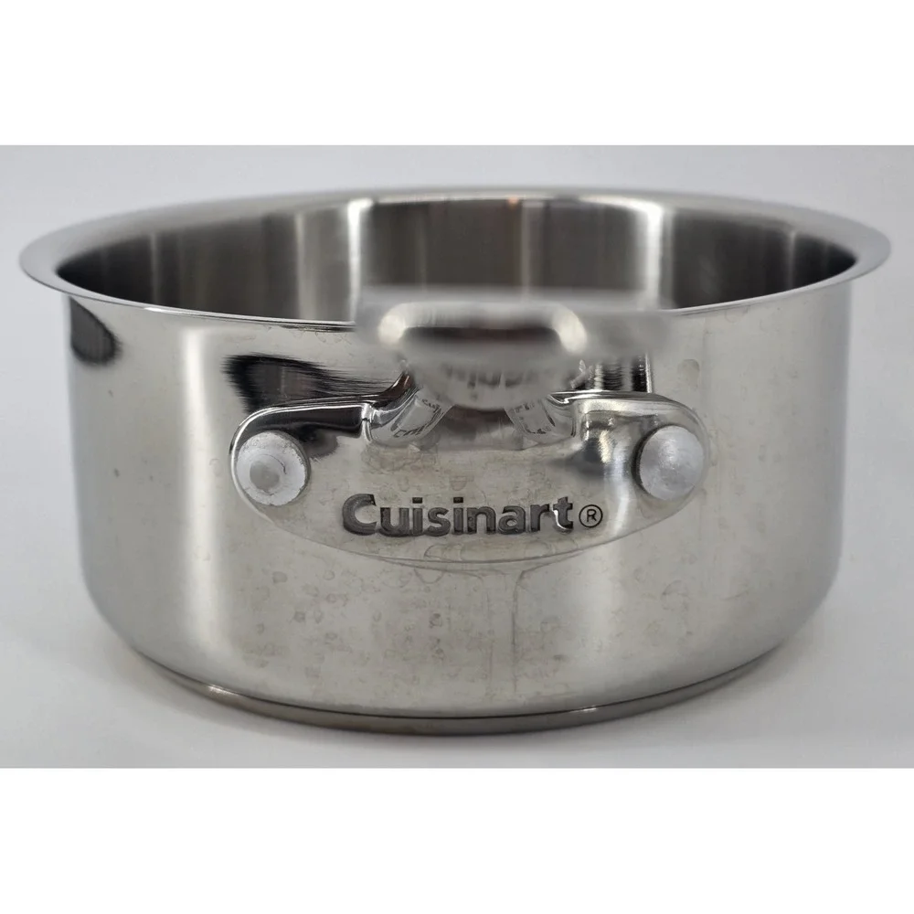 Cuisinart Stainless Steel 1.5 Qt. Saucepan With Lid Model #719-16 Cookware EUC